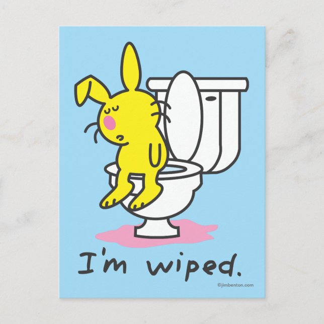 I'm Wiped Postcard (Front)