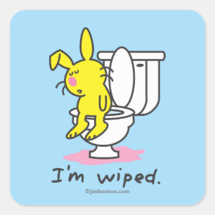 I'm Wiped Square Sticker