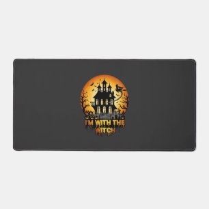 Im Witch Haunted House Full Moon Pumpkins Desk Mat