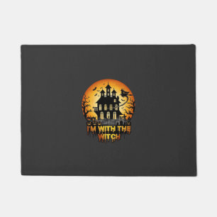 Im Witch Haunted House Full Moon Pumpkins Doormat