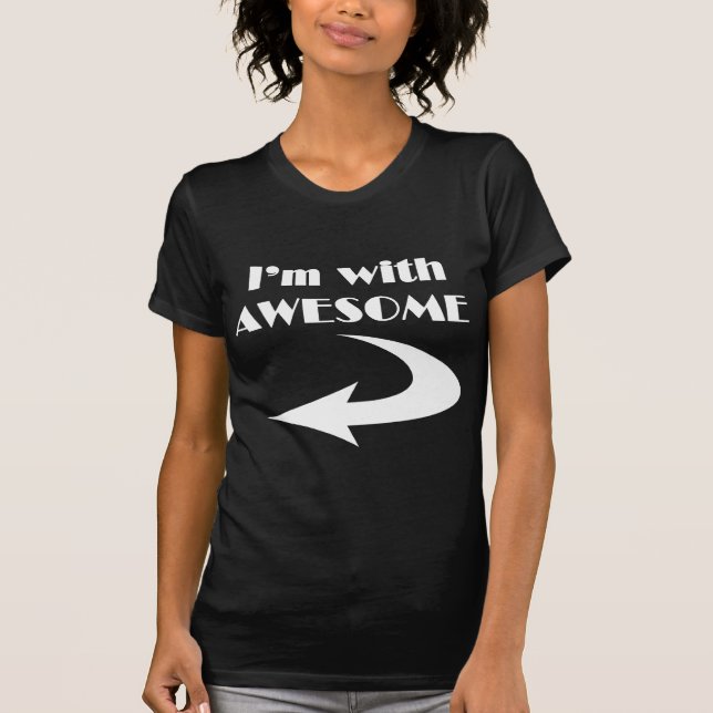 I'm With Awesome Petite T-Shirt (Front)