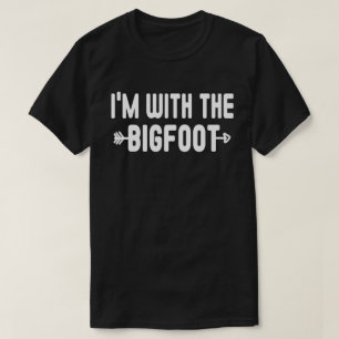 I'm With Bigfoot Easy Halloween Matching Couples T-Shirt