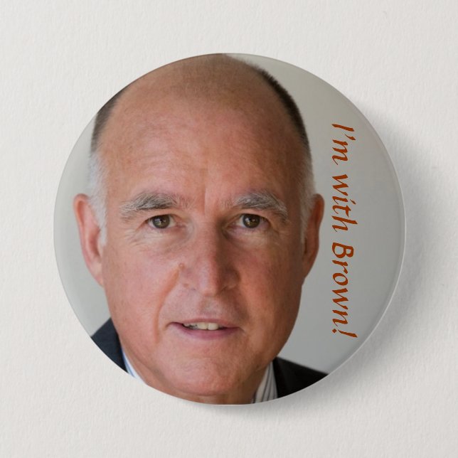 , I'm with Brown! 7.5 Cm Round Badge (Front)