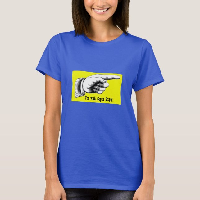 I'm With Cap'n Stupid yellowbox T-Shirt (Front)