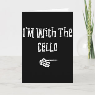I'm With Cello Halloween Costume Funny Couples Mat Card