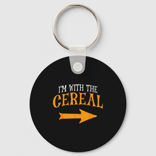 I'm With Cereal Halloween Costume Funny Couples Ce Key Ring (Front)
