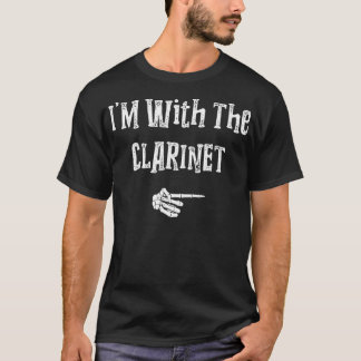 I'm With Clarinet Halloween Costume Funny Couples T-Shirt