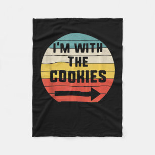 Im With Cookies Halloween Matching Couple Gift Fleece Blanket