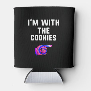 Im With Cookies Tie Dye Funny Products Can Cooler