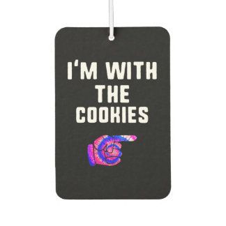 Im With Cookies | Tie Dye Funny Products Car Air Freshener