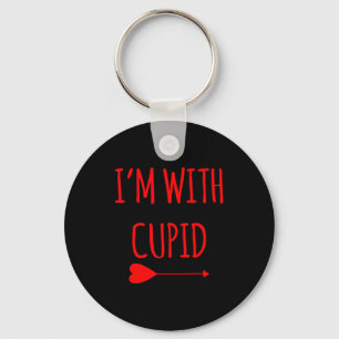 Im With Cupid Funny Valentines Day Gift Key Ring