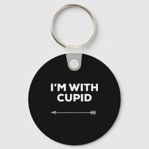 Im With Cupid Valentines Day T Shirt Key Ring