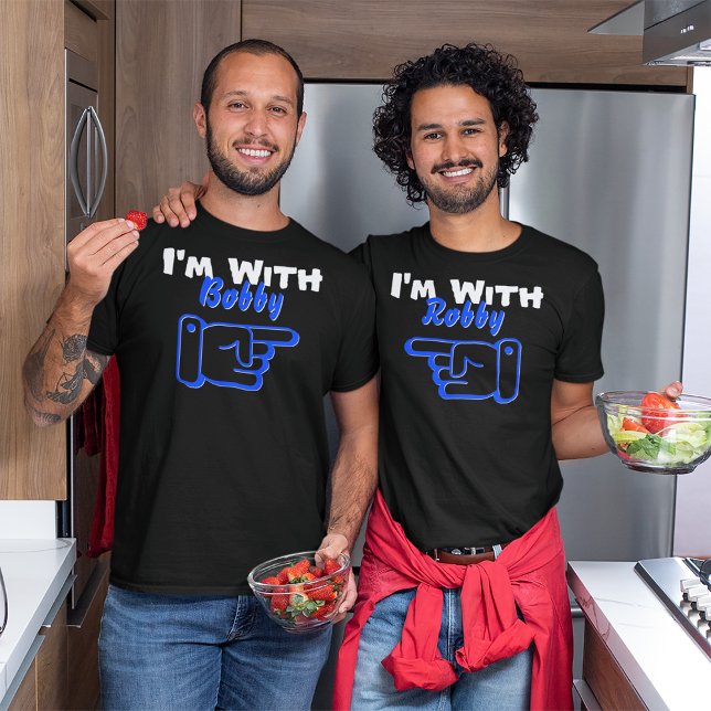 I'm With Custom Name Pointing Right Friend or Twin T-Shirt (Creator Uploaded)