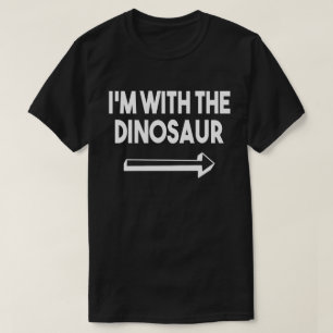 I'm With Dinisaur Easy Halloween Matching Couples T-Shirt