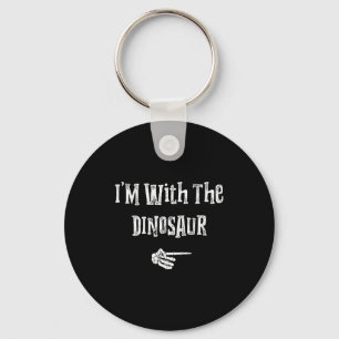 I'm With Dinosaur Halloween Costume Funny Couples Key Ring