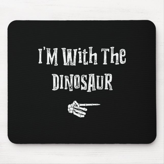 I'm With Dinosaur Halloween Costume Funny Couples  Mouse Mat (Front)
