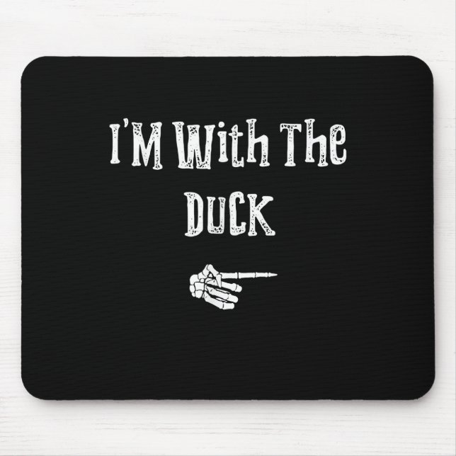Im With Duck Halloween Costume Funny Couples Match Mouse Mat (Front)
