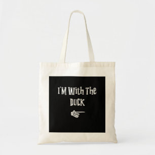 Im With Duck Halloween Costume Funny Couples Match Tote Bag