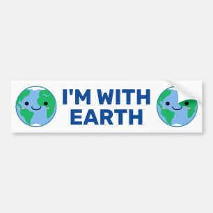 I'm With Earth Pro Planet Bumper Sticker