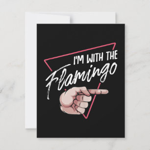 Im With Flamingo Halloween Matching Couple Costume Invitation