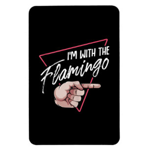 Im With Flamingo Halloween Matching Couple Costume Magnet