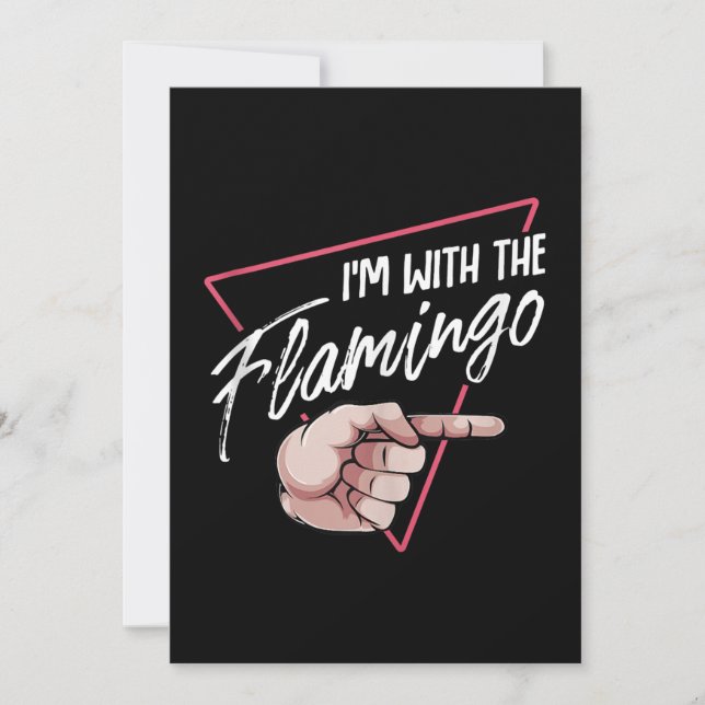 Im With Flamingo Halloween Matching Couple Costume Save The Date (Front)