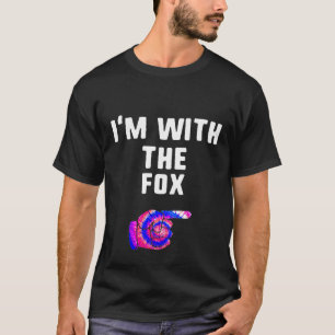 Im With Fox Tie Dye Halloween Matching Couple Cost T-Shirt