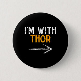 Im with Funny Halloween Matching Couple Costume 6 Cm Round Badge
