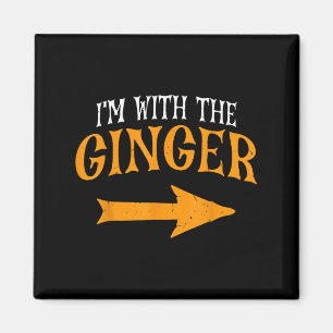 Im With Ginger Halloween Costume Funny Couples Gin Magnet