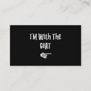 I'm With Goat Halloween Costume Funny Couples Business Card