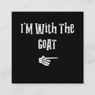 I'm With Goat Halloween Costume Funny Couples Square Business Card
