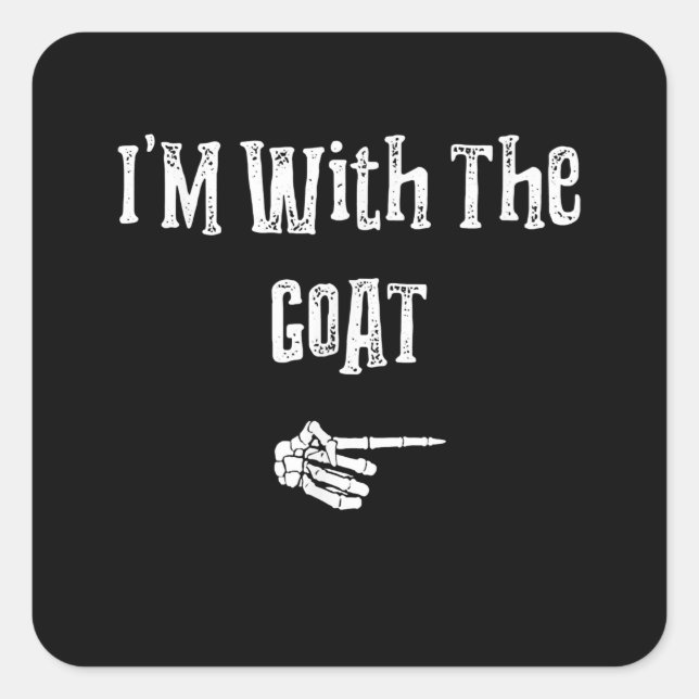 I'm With Goat Halloween Costume Funny Couples Square Sticker (Front)