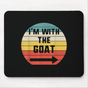I'm With Goat Halloween Matching Couple Costume Mouse Mat