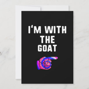 I'm With Goat Tie Dye Halloween Matching Couple Save The Date
