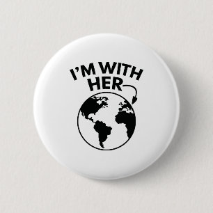I'm With Her 6 Cm Round Badge