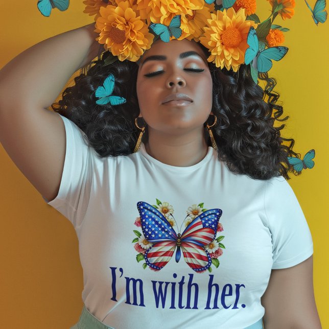 I'm With Her Kamala Harris for President Butterfly T-Shirt (Creator Uploaded)