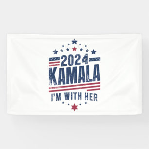 I'm With Her Kamala Vote For 2024 Kamala-Harris Banner