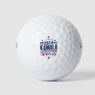 I'm With Her Kamala Vote For 2024 Kamala-Harris Golf Balls