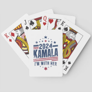 I'm With Her Kamala Vote For 2024 Kamala-Harris Playing Cards