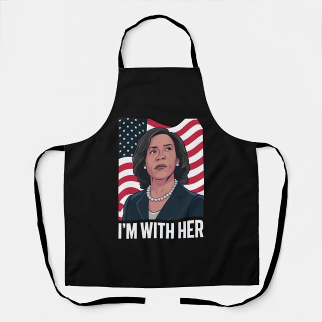 I'm With Her Kamala Vote For 2024 President  Apron (Front)