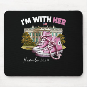 I'm With Her Kamala Vote For 2024 President Kamala Mouse Mat