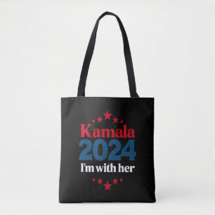 I'm With Her Kamala Vote For 2024 President Kamala Tote Bag