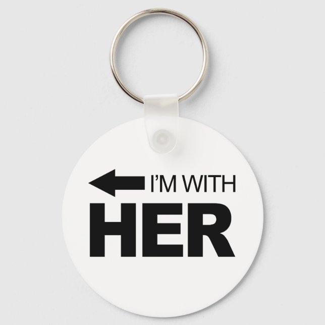 I'm with her (left) key ring (Front)