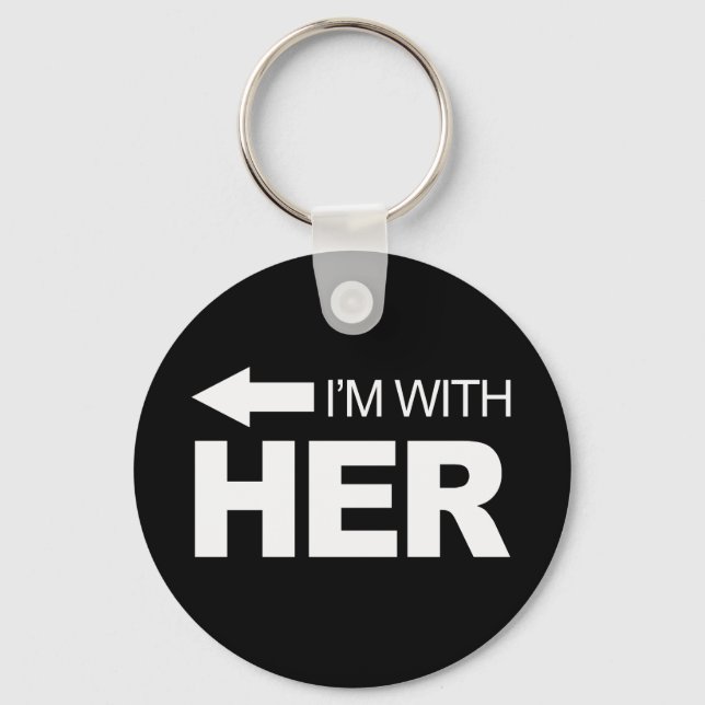 I'm with her (left) -.png key ring (Front)