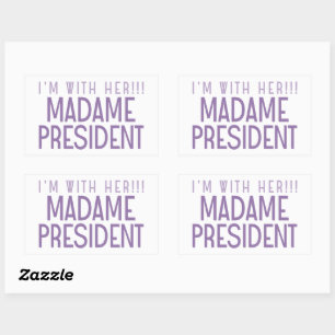 I'M WITH HER!!! RECTANGULAR STICKER