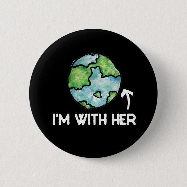 im with her science 6 cm round badge (Front)