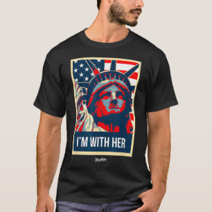 Im With Her Vintage Statue Of Liberty New York T-Shirt