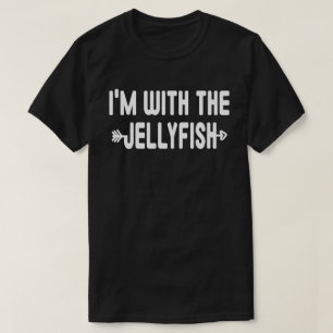 I'm With Jellyfish Easy Halloween Matching Couples T-Shirt