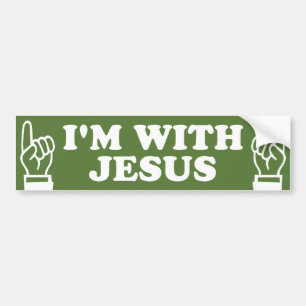 I'm With Jesus Bumper Sticker