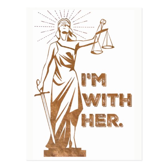 I'm With Justice Protest Postcard